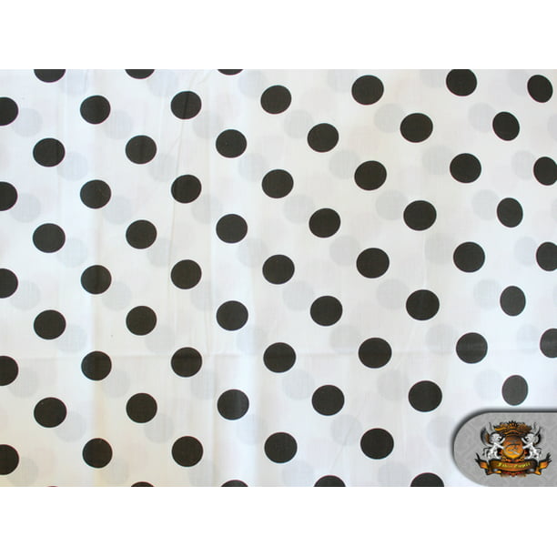 Black /& White Polka Dot Cotton Fabric by the Yard BlackWhite Polka Dot Print Fabric Face Mask Quilting Apparel 100/% Cotton Fabric